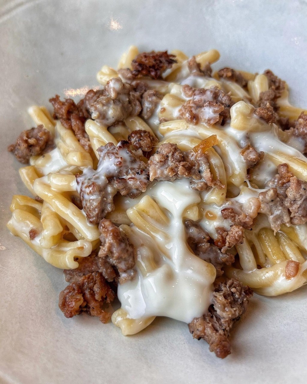 CASERECCE CON STRACCHINO E&nbsp;SALSICCIA