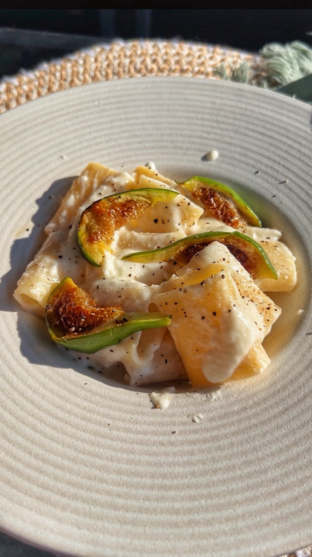 PACCHERO CREMA DI PECORINO E FICHI ALLA&nbsp;PIASTRA